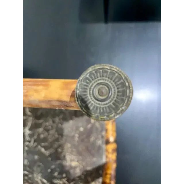 19th Century English Bamboo Chinoiserie Tortoise Shell Magazine Stand For Sale In Los Angeles - Image 6 of 12