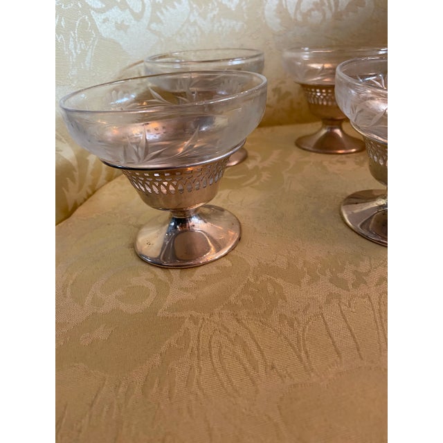 Vintage Sterling Silver Footed Desert Cups- Set of 6 For Sale - Image 4 of 7