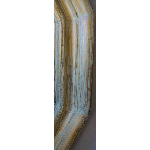 Mid-Century Modern Mid-Century Gold Gilt Hexagon Mirror For Sale - Image 3 of 4