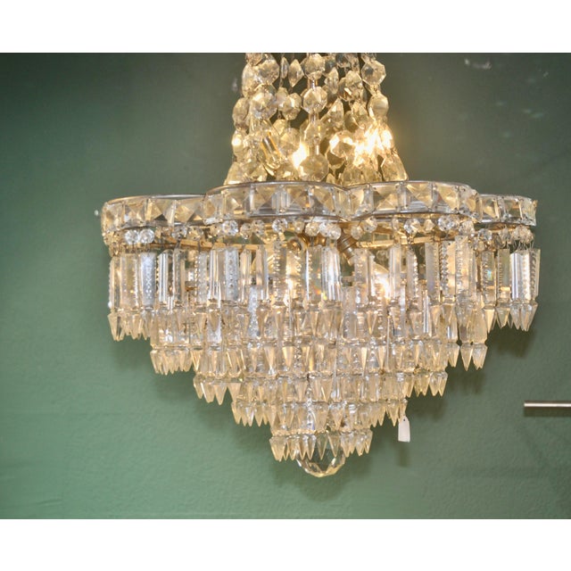 Vintage Crystal Chandelier, 1960s For Sale - Image 4 of 18