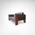 Bastiano Two-Seater Wood and Leather Sofa by Afra & Tobia Scarpa for Knoll International 1980s For Sale - Image 6 of 11