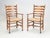 Set of (6) Vintage Dining Chairs Imported From England White Oak and Rush Seats For Sale - Image 10 of 12