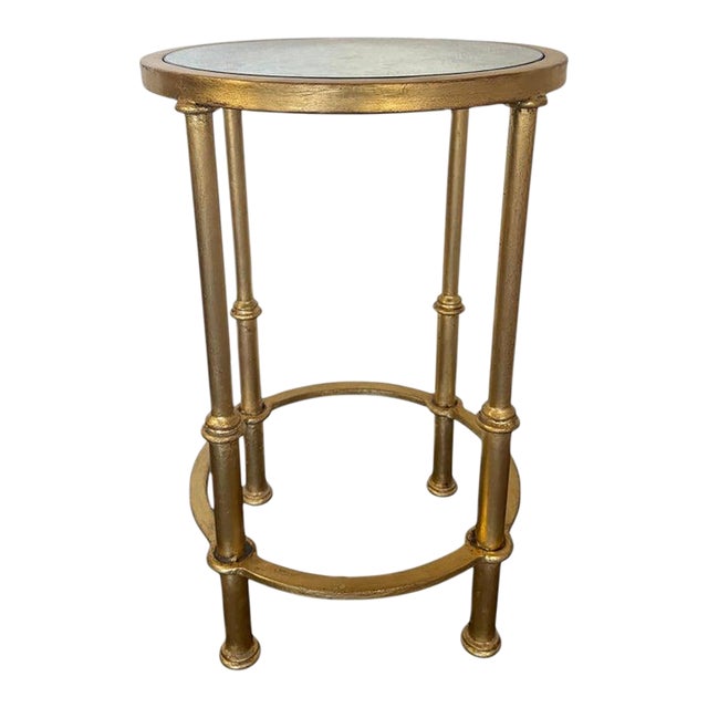 Italian Neoclassical Gilt Gueridon Side Table by Miamar Home For Sale