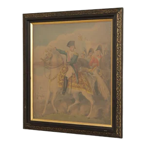 Equestrian Portrait of Napoleon Bonaparte Vintage Lithograph Print, After Charles Frann++ois Gabriel Levachez