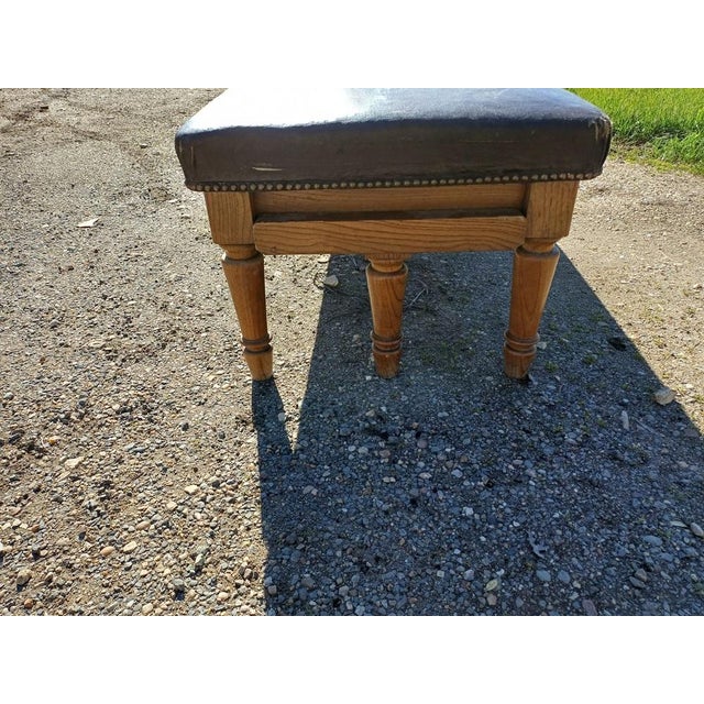 Chene and Leather Medical Banquet, 1930s For Sale - Image 3 of 12