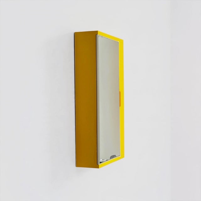 Yellow Wall Mirror Cabinet by Olaf Von Bohr for Gedy, Italy, 1970s For Sale - Image 16 of 16