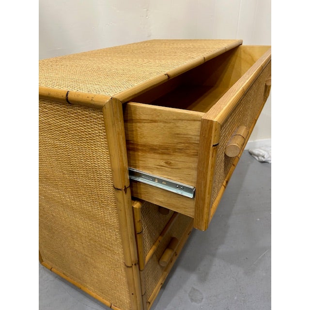 Late 20th Century Late 20th Century Bielecky Brothers Cane Rattan Bamboo Chest For Sale - Image 5 of 9