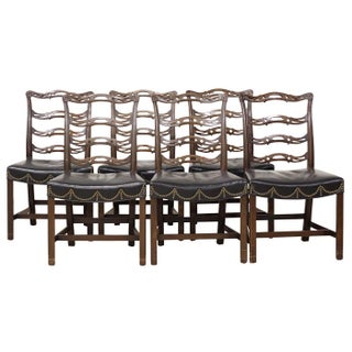 Studded Dining Chairs - Set of 6 For Sale