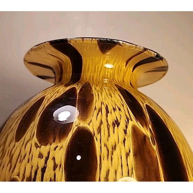 Mid-Century Modern Vintage MCM Murano Style Vetri Artistic Blown Glass Vase For Sale - Image 3 of 7