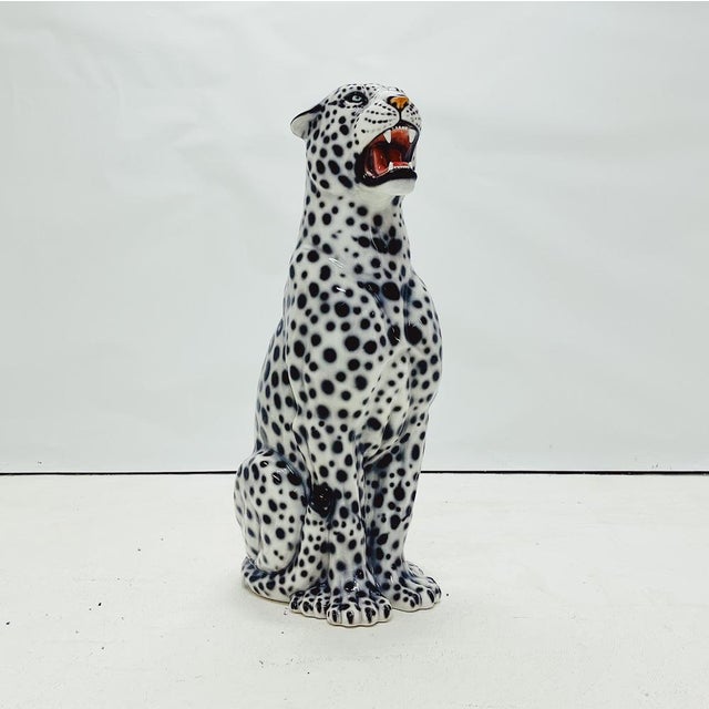 Snowleopard in Ceramic from Ceramiche Boxer For Sale - Image 9 of 11