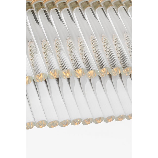 Marie Flanigan for Visual Comfort Signature Menil 24" Linear Sconce in Polished Nickel with Crystal Rods For Sale In Houston - Image 6 of 9