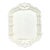 Vintage White Embossed Ceramic Platter For Sale