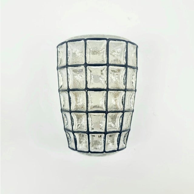 Stunning and rare mid-century modern wall light/sconce from limburg, germany's leading glasswork, renowned for its premium...