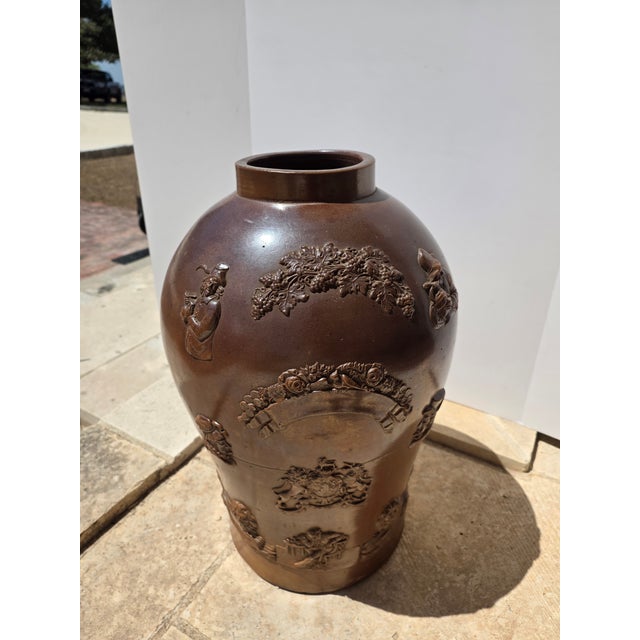 Extra Large Antique English Stoneware Storage Jar For Sale In San Antonio - Image 6 of 18