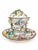 English Coalbrookdale-Style Flower-Encrusted Porcelain Pot, Cover & Stand For Sale - Image 3 of 5