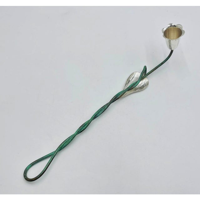 1980s Emilia Castillo Taxco Sterling Silver Candle Snuffer, Hand-Signed & Hallmarked For Sale - Image 10 of 18