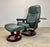 Vintage Leather Ekornes “Consul” Stressless Lounge Chair Recliner in Hunter Green For Sale - Image 10 of 12