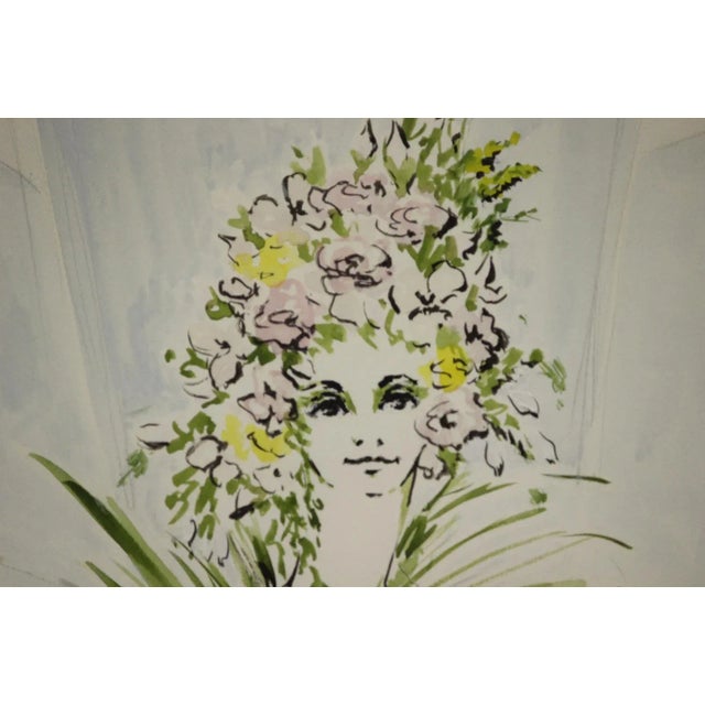 Delightful original fashion watercolor from the archives of noted illustrator Alexander Warren Montel this depicting a...