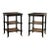 Pair of Vintage British Colonial Style Faux Bamboo Three Tiered Caned Stands For Sale
