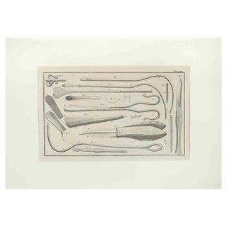 Lorenz Heister, Surgical Instruments, Etching, 1750 For Sale
