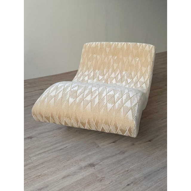 Mid-Century Modern Adrian Pearsall for Craft Associates Model 1264 Rocking Chaise in Cut Mohair For Sale - Image 3 of 12