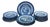 Antique 19th C Chinese Export Canton Blue White Porcelain Dinner Salad Plates - Set of 22 For Sale