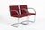 1980s Pair Mid-Century Red Brno Armchairs by Mies Van Der Rohe for Knoll, 1983 For Sale - Image 5 of 18