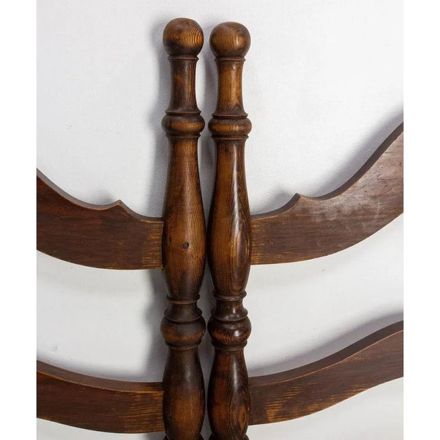 French Fir Headboard for Queen Size Bed, 1940s For Sale - Image 11 of 12