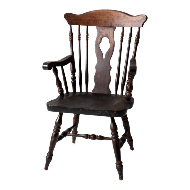 Mid-Century Nichols & Stone Wooden Arm Chair For Sale