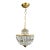 Antique French Empire Basket Style Crystal & Brass Chandelier For Sale