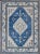 Royal Blue, White and Taupe Vintage Hand Knotted Turkish Rug With Geometric Medallion For Sale - Image 13 of 13