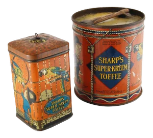 Sharp's Super-Kreem Toffee Tins - a Pair