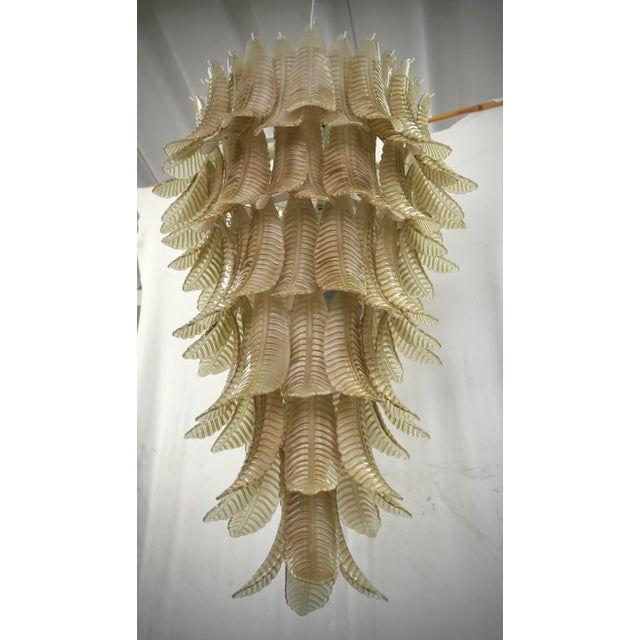 Tan Mid-Century Murano Round Smoky Art Glass Chandeliers and Pendant For Sale - Image 8 of 9