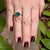 2010s Natural Emerald Diamond Ring 6.5 14k W Gold 2.33 TCW Certified For Sale - Image 5 of 13