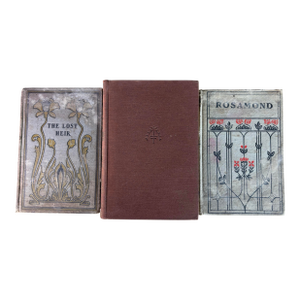 Antique Art Nouveau Book Trio — Decorative Clothbound Literary Classics
