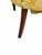 Vintage Wingback Lounge Chair With Solid Wood Frame & Yellow Damask Upholstery For Sale - Image 9 of 9