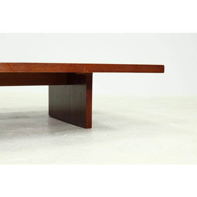 Wood Large Bamboo and Wood Coffee Table attributed to Axel Vervoordt, 1980s For Sale - Image 7 of 14