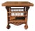 Antique Victorian 1880s Hunzinger Loly Pop Side Table Quater Sawn Oak For Sale