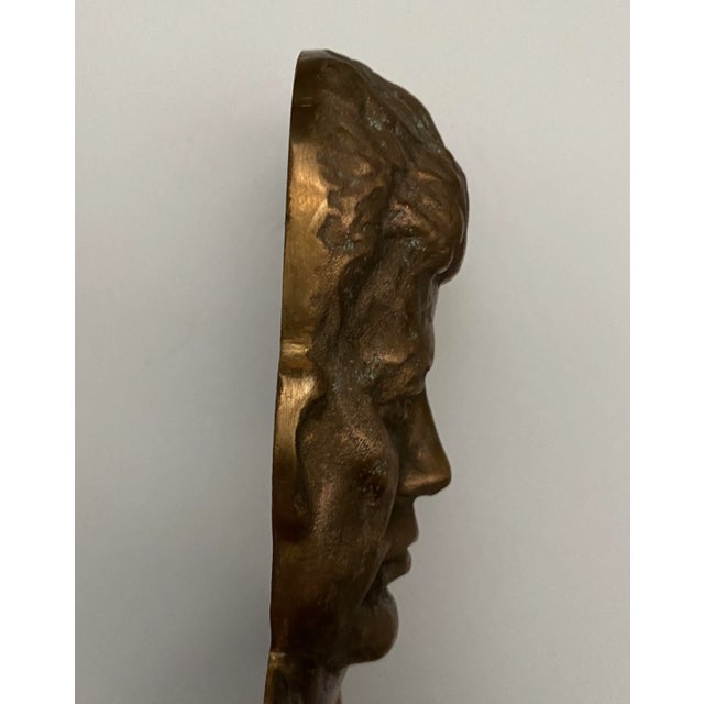 1960s commemorative bronze bust of JFK. Unsigned. 8 x 5 1/4 inches; weighs 6 lbs.