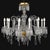 Antique Bohemian Crystal Chandelier, 1950s For Sale - Image 3 of 10