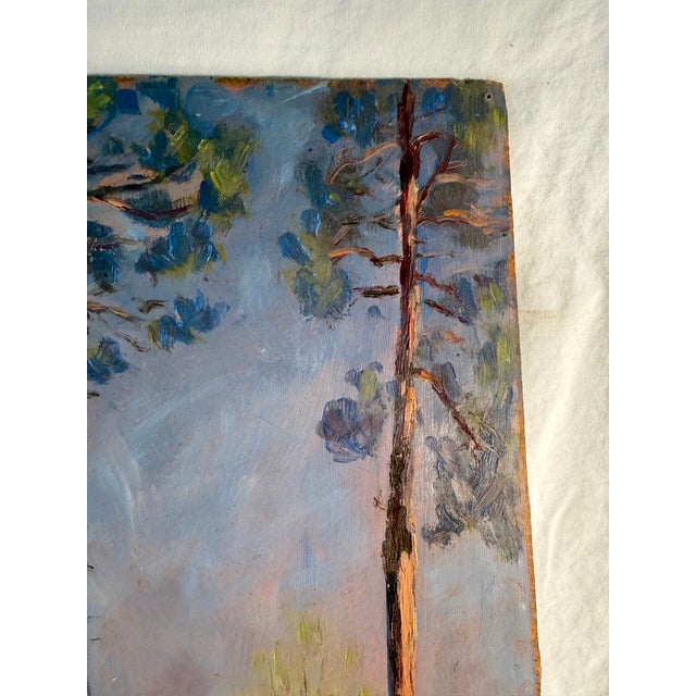 Vintage, French Oil on Board Painting, Rural Landscape, Signed For Sale In Salt Lake City - Image 6 of 8
