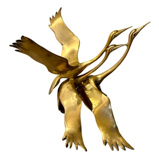 Flying Cranes Sculptures by Willy Daro, Set of 2 For Sale