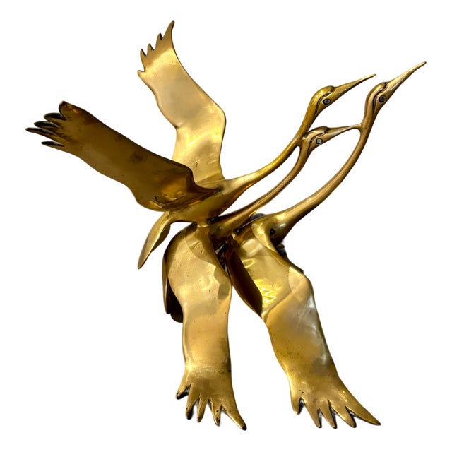 Flying Cranes Sculptures by Willy Daro, Set of 2 For Sale