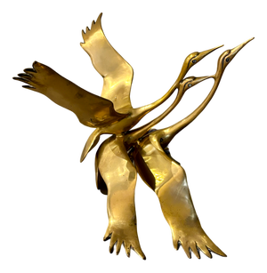 Flying Cranes Sculptures by Willy Daro, Set of 2