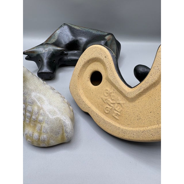 Black Mid 20th Century Mexican Modernist Ceramic Pottery Nativity Manger Christmas Caq Qro For Sale - Image 8 of 12