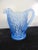 Smith Glass Blue Art Glass Water Pitcher & 6 Glasses For Sale In Philadelphia - Image 6 of 9
