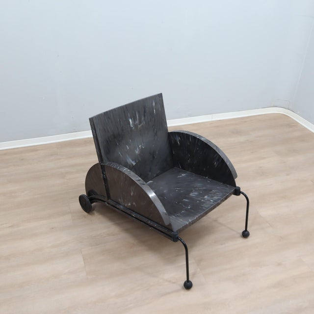 Kartell Vintage Armchair with Double Cover by Anna Castelli Ferrieri for Kartell, 1980s For Sale - Image 4 of 17