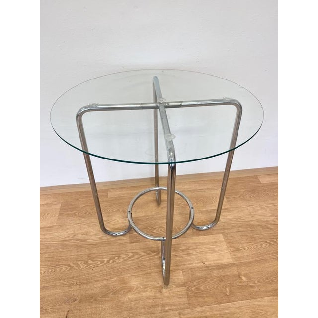 Purple Bauhaus Chrome and Glass Table,1930s For Sale - Image 8 of 10