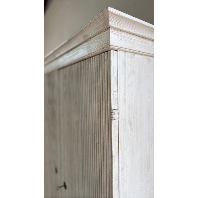 Late 20th Century Pair of Fluted Wood Gustavian Cabinets For Sale - Image 13 of 13