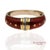 Vintage Faberge 18k (750) Solid Yellow Gold Red Enamel Diamond Ring, Size 7.5 For Sale - Image 9 of 12
